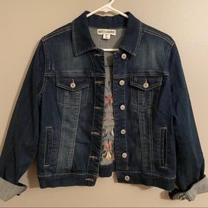artisan ny embroidered jean jacket